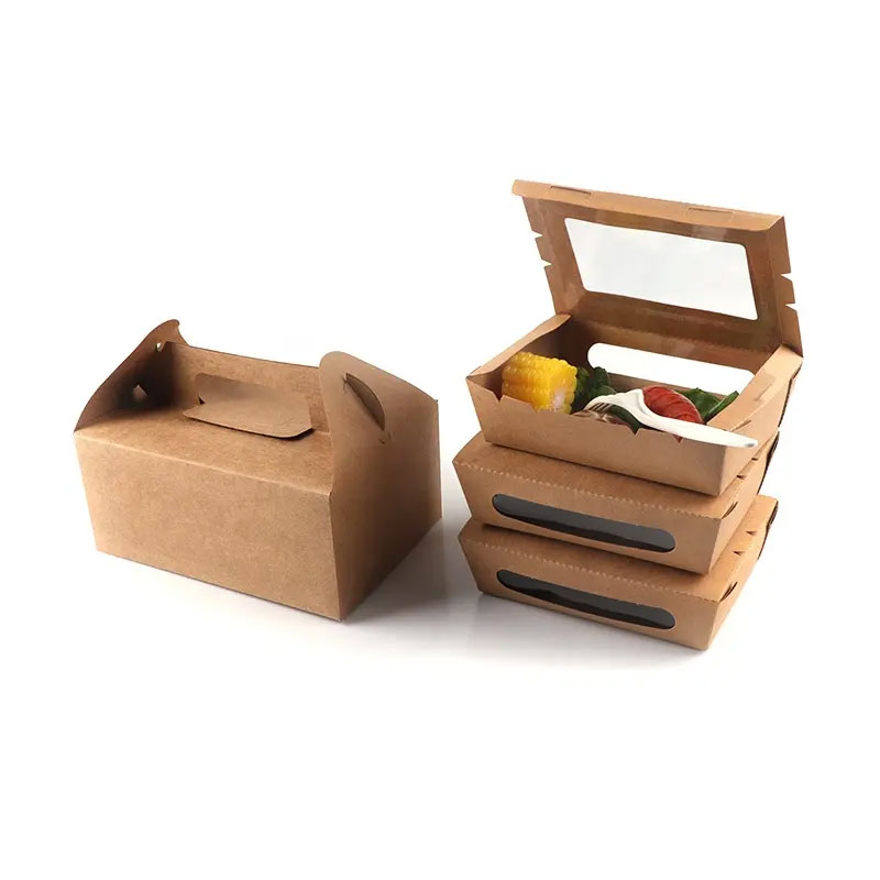  fast food kraft paper salad containers 