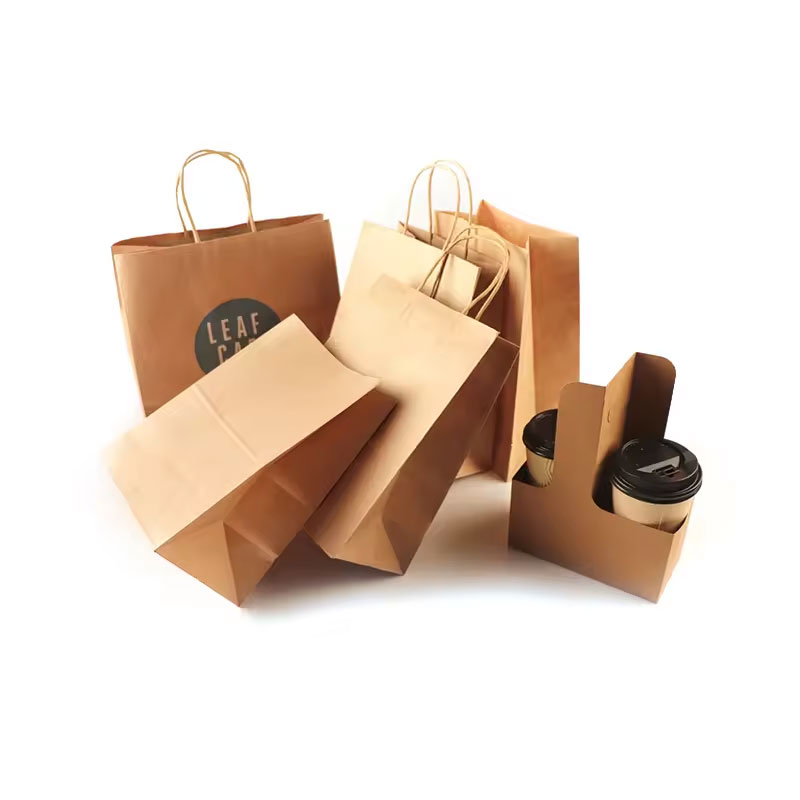 Custom Printed Kraft Gift Shopping Paper Bags