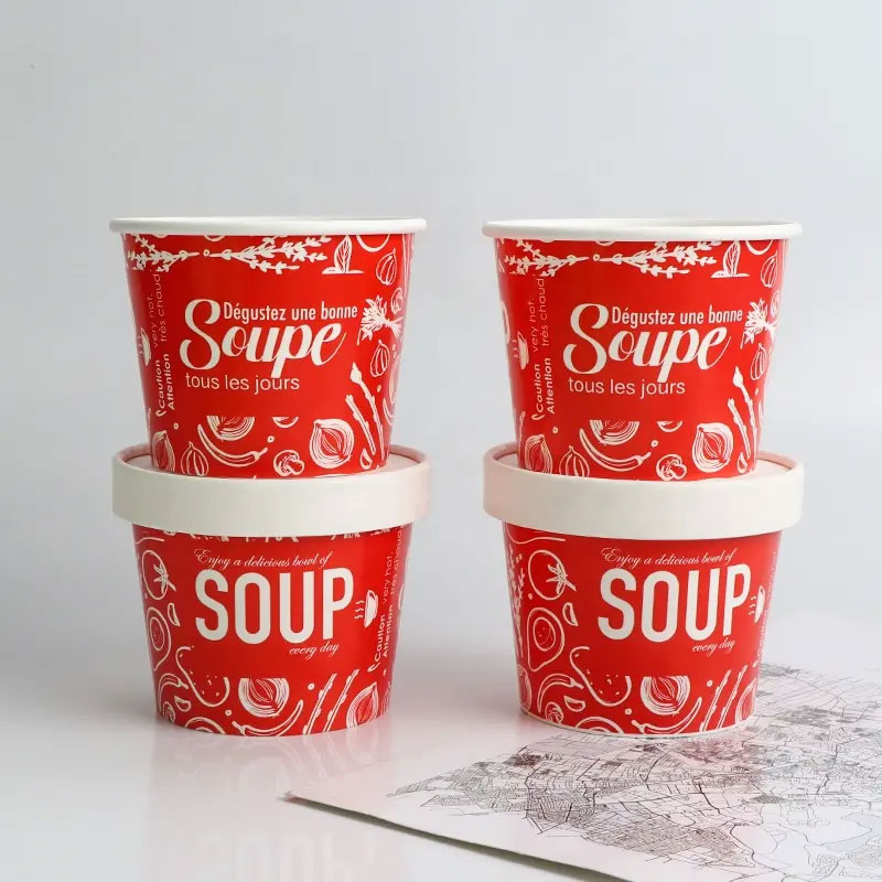 white paper soup bowl