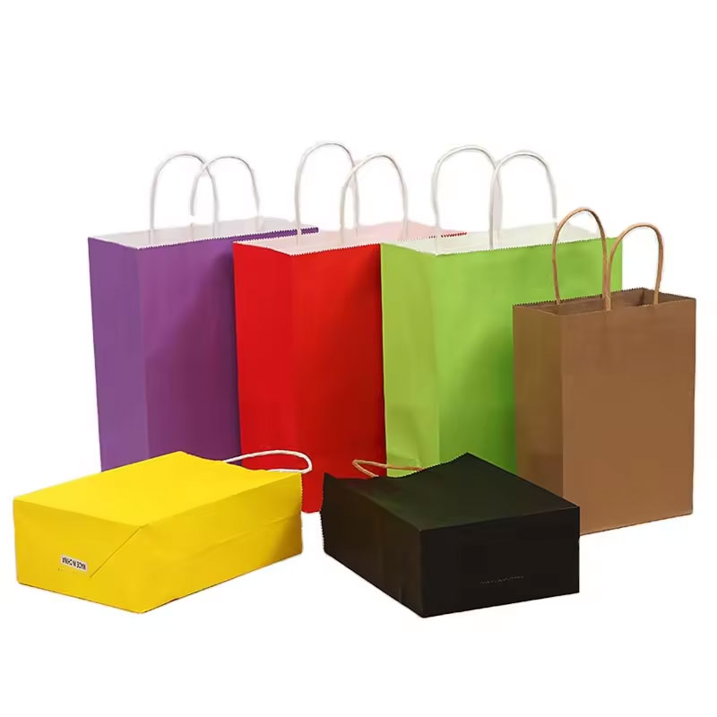 wholesale recyclable takeaway brown kraft paper bags