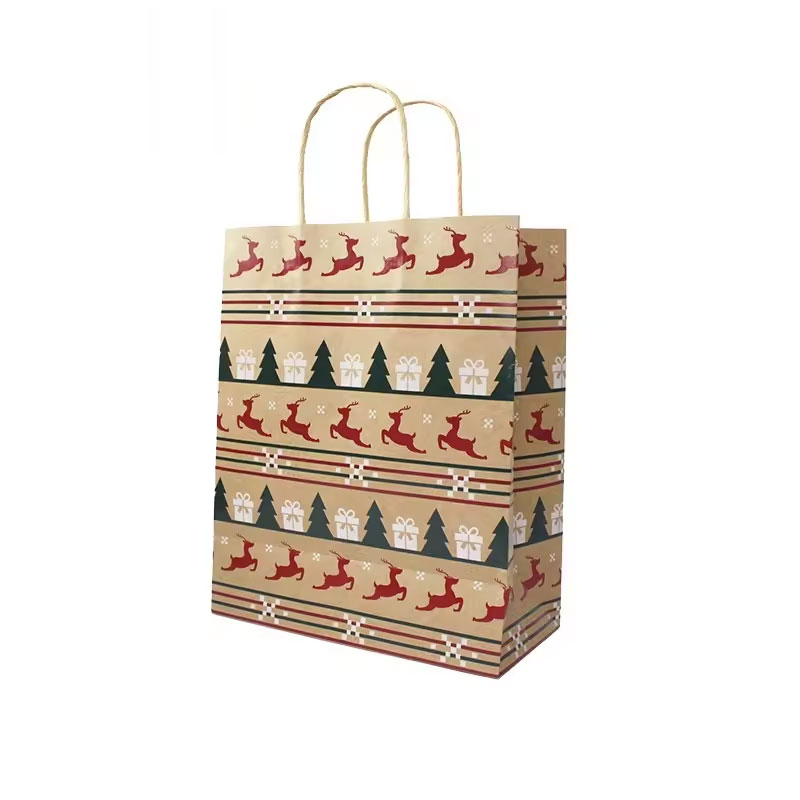 Kraft paper custom disposable paper bag